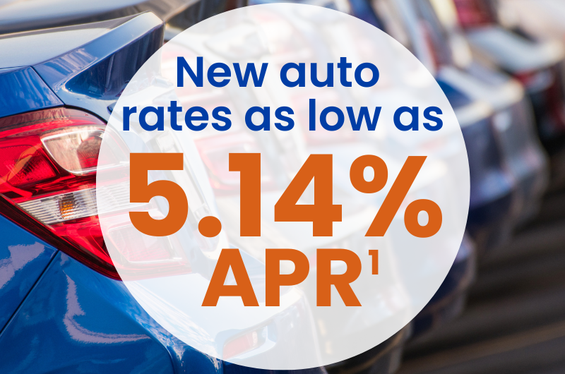 New auto rates as low as 5.14% APR